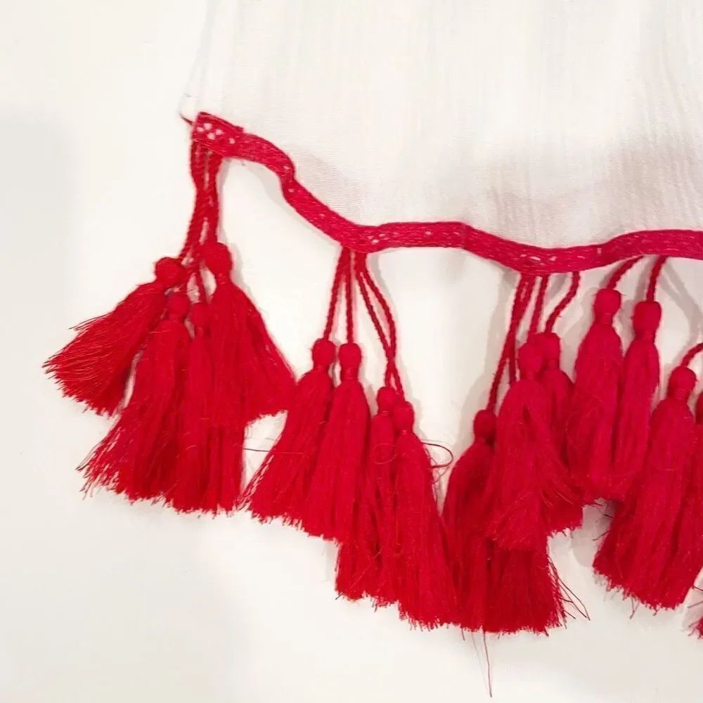 Show Me Your MuMu Mae Mu Tassel Dress in Casa Love Embroidered Flowy lightweight - Picture 5 of 7